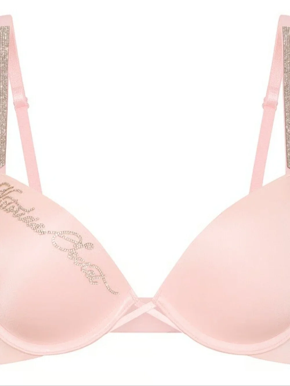 Victoria's Secret Very Sexy Shine Push Up Bra & Panty Set ANGEL PINK NWT